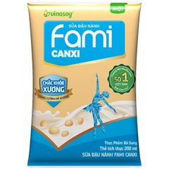 Sữa Đậu Nành Fami Canxi Bịch 200ml