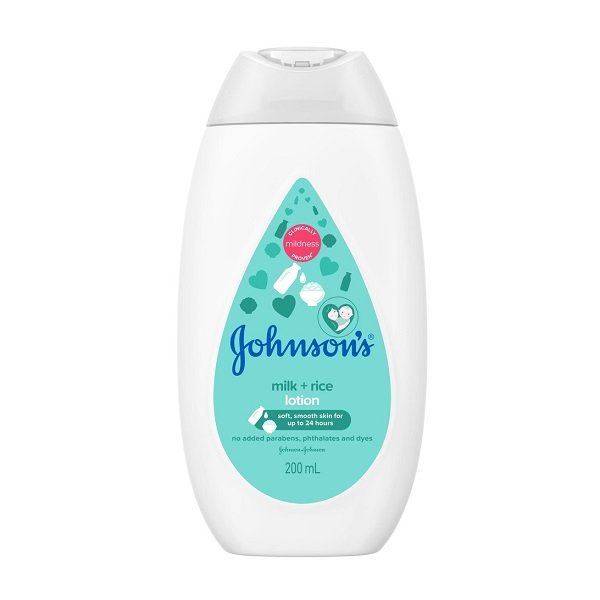 Sữa Dưỡng Ẩm Toàn Thân Sữa Và Gạo Johnson’s Baby Milk + Rice Baby Cream 200Ml