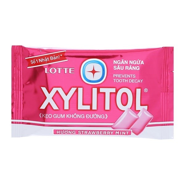 Kẹo Cao Su Xylitol Strawberry Mint 11.6G