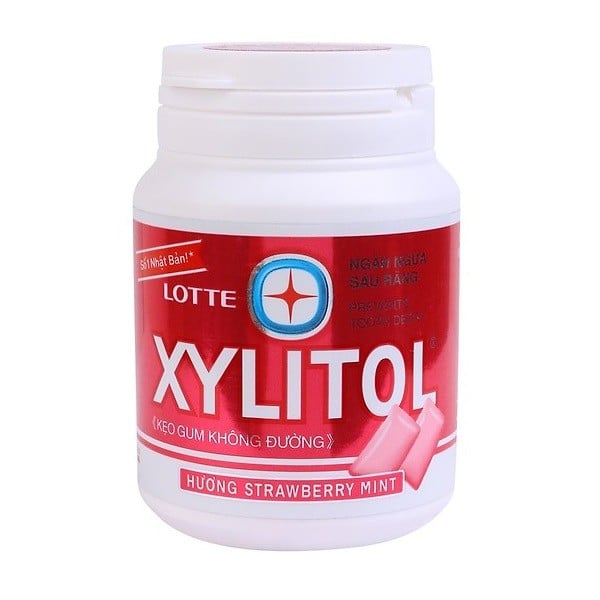 Kẹo Cao Su Xylitol Strawberry Mint 58G