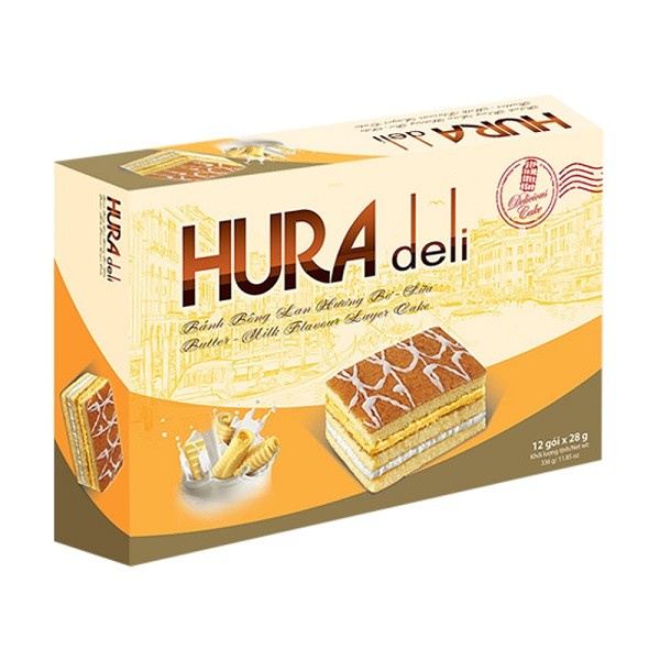 Bánh Hura Deli Bơ - Sữa Hộp Giấy 336G