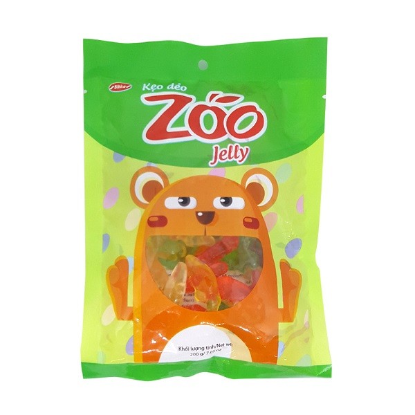 Kẹo Dẻo Zoo Áo Dầu Túi 200G