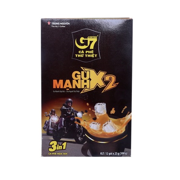 Cà Phê Gu Mạnh 3In1 - Hộp 25G X 12