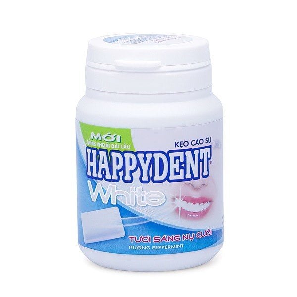 Kẹo Cao Su Happydent White Hũ 56G
