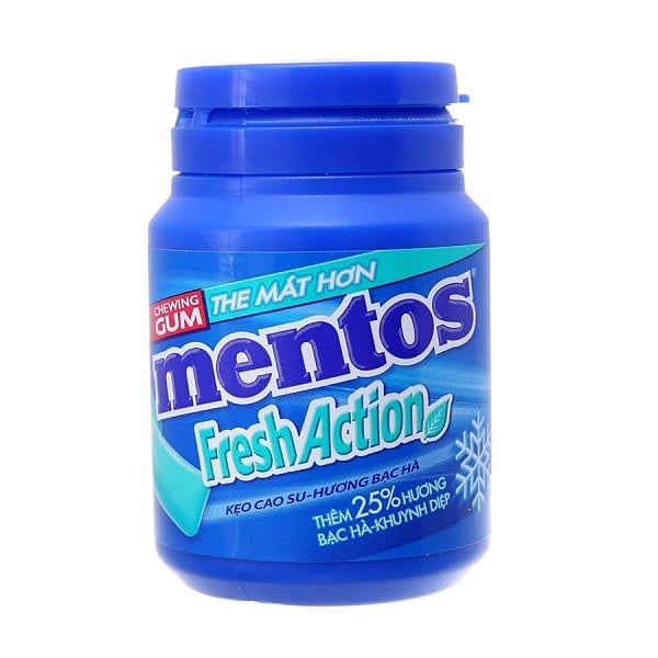 Kẹo Cao Su Mentos Fresh Action Hũ 40 Viên