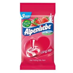 Kẹo Alpenliebe Strawberry Gói 3 Thỏi