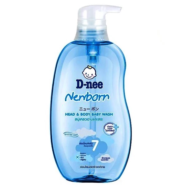 Sữa Tắm Gội Toàn Thân Cho Bé Dưới 3 Tuổi D - Nee 800Ml (Xanh)