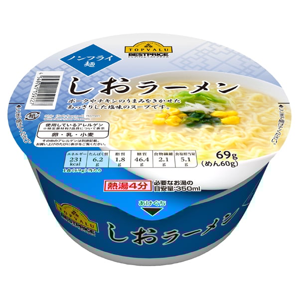 Mì Tô Ăn Liền Vị Tự Nhiên Aeon Topvalu 69G