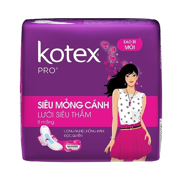 Băng Vệ Sinh Kotex Pro Siêu Mỏng Cánh 8/48