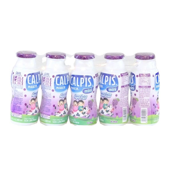 Sữa Chua Uống Calpis Hương Nho 80Mlx5