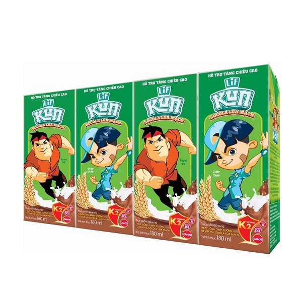 Sữa Kun Socola Lúa Mạch 180Mlx4