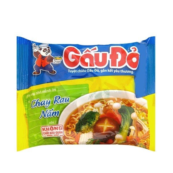 Mì Gấu Đỏ Chay Rau Nấm 63G