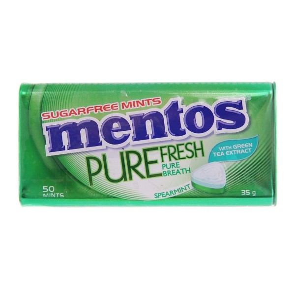 Kẹo Ngậm Không Đường Mentos Pure Fresh Hương Spearmint 35G