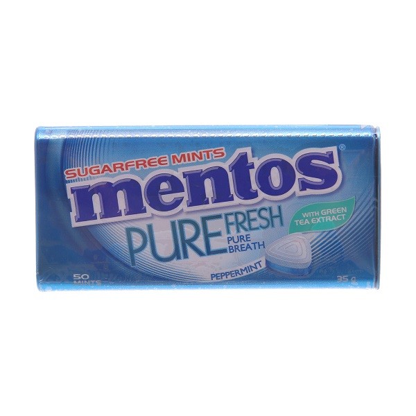 Kẹo Ngậm Không Đường Mentos Pure Fresh Hương Peppermint 35G