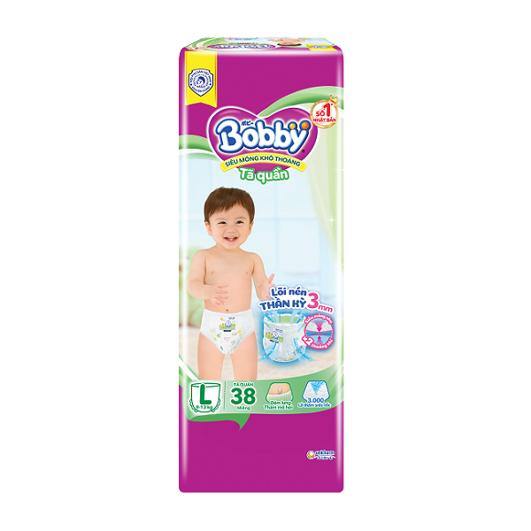 Tã Quần Bobby Jumbo L38 - Gói 38 Miếng