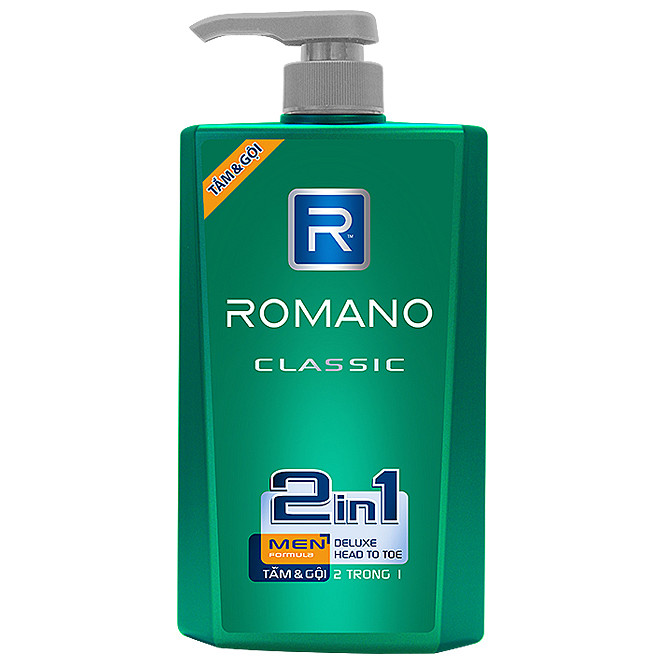 Sữa Tắm Gội Romano 2 In 1 Classic 650G (Store 1001, 1003)