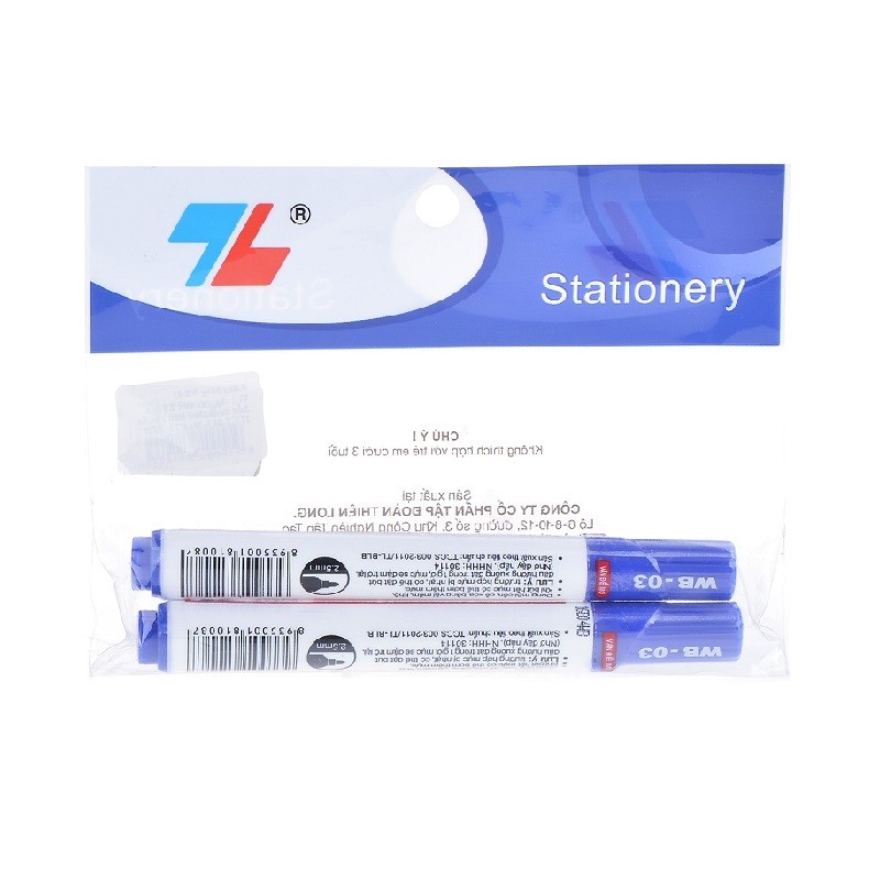 Vĩ 2 Bút Lông Bảng Thiên Long Wb03 2 Xanh