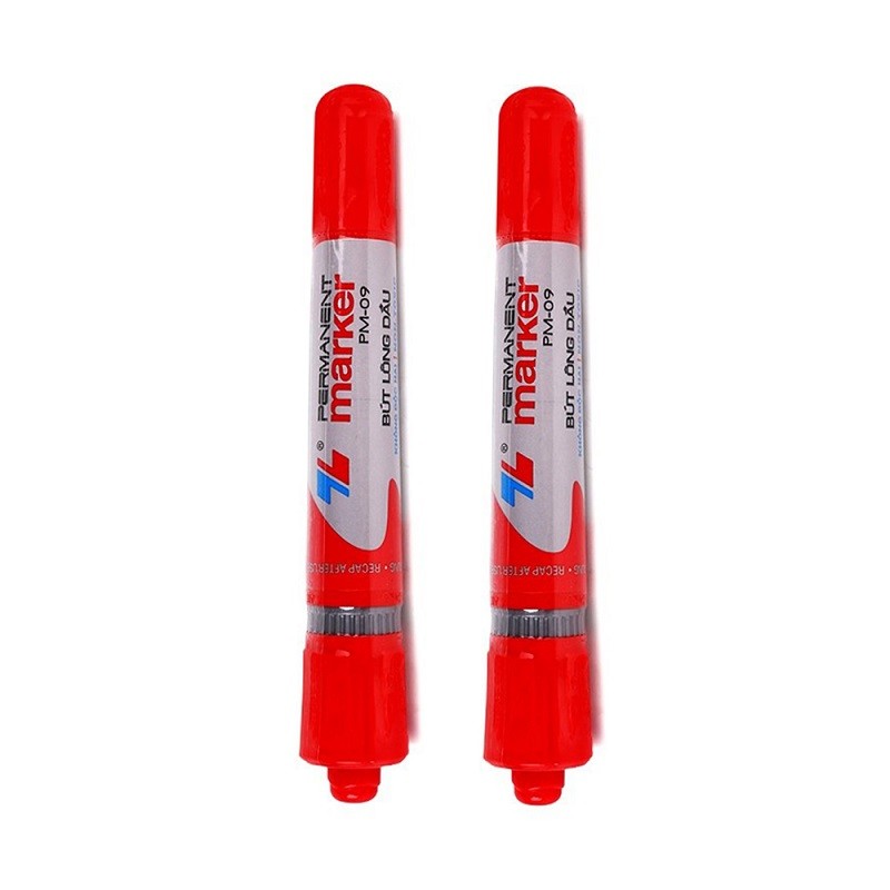 Vĩ 2 Bút Lông Đầu Thiên Long Pm09 2 Đỏ