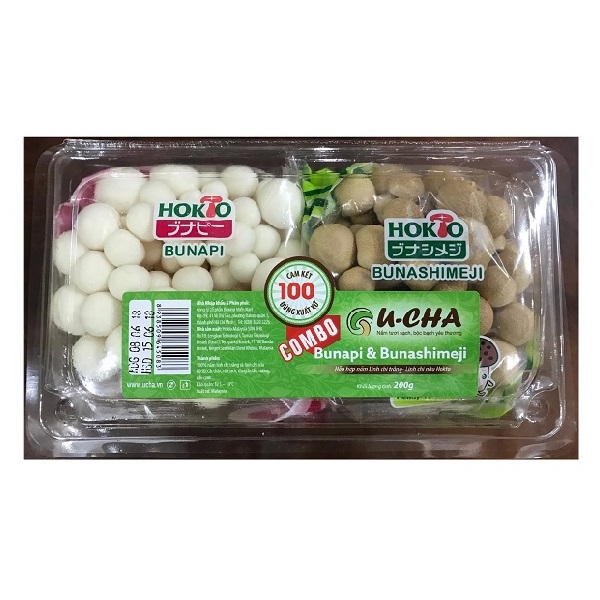 Hộp Đôi Nấm Linh Chi Nâu Trắng Hokto 200G