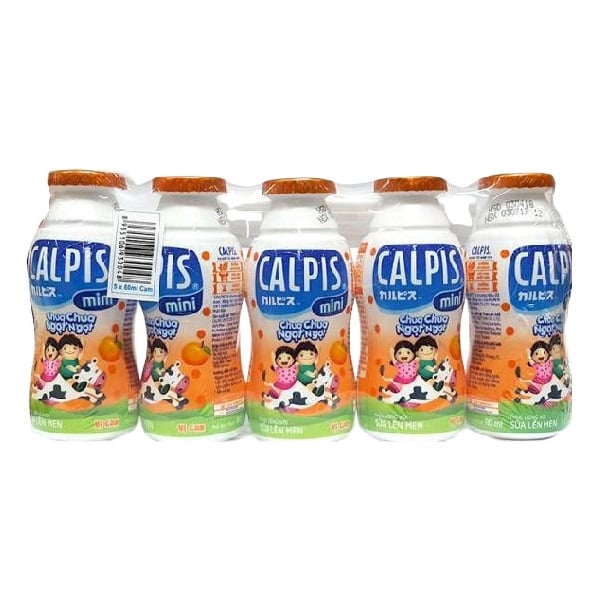 Sữa Chua Uống Calpis Huong Cam 80Mlx5