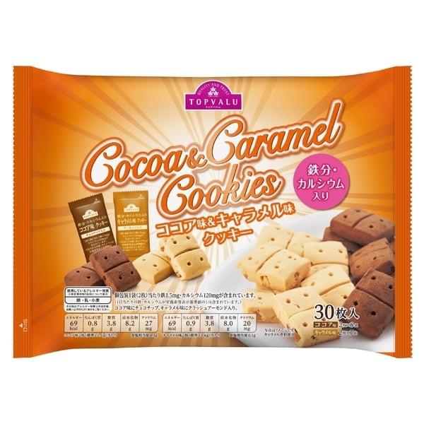 Bánh Cookie Vị Ca Cao Caramel Aeon Topvalu 204G
