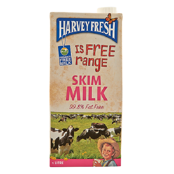 Sữa Tươi Tiệt Trùng Không Béo Harvey Fresh 1L