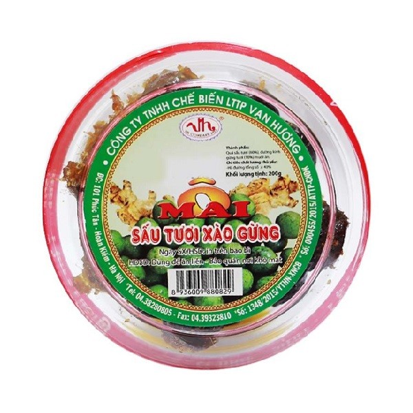 Sấu Tươi Xào Gừng Vạn Hương 200G