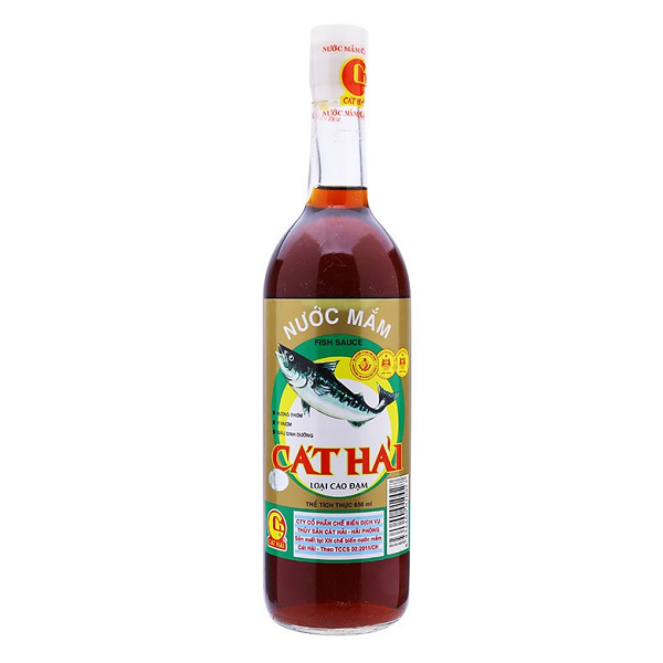 Nước Mắm Cao Đạm 27N Cát Hải Chai Thủy Tinh 650Ml