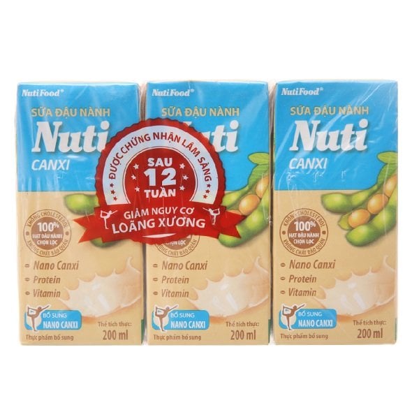 Sữa Đậu Nành Nuti Canxi 200Ml*6