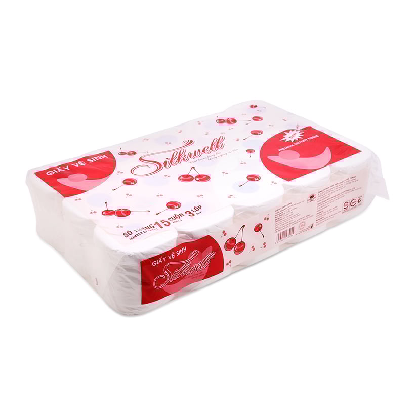Giấy Vệ Sinh Silkwell 15 Cuộn Có Lõi