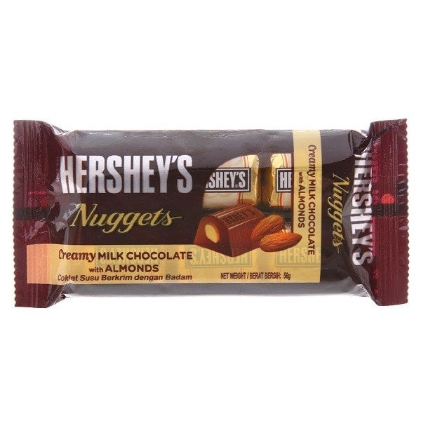 Kẹo Socola Hershey's Nuggets Kem Sữa Hạnh Nhân 56G
