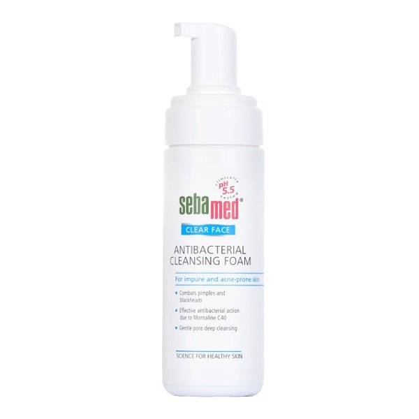 Sữa Rửa Mặt Tạo Bọt Kháng Khuẩn, Trị Mụn Sebamed Clear Face Antibacterial Cleansing Foam Ph5.5 50Ml