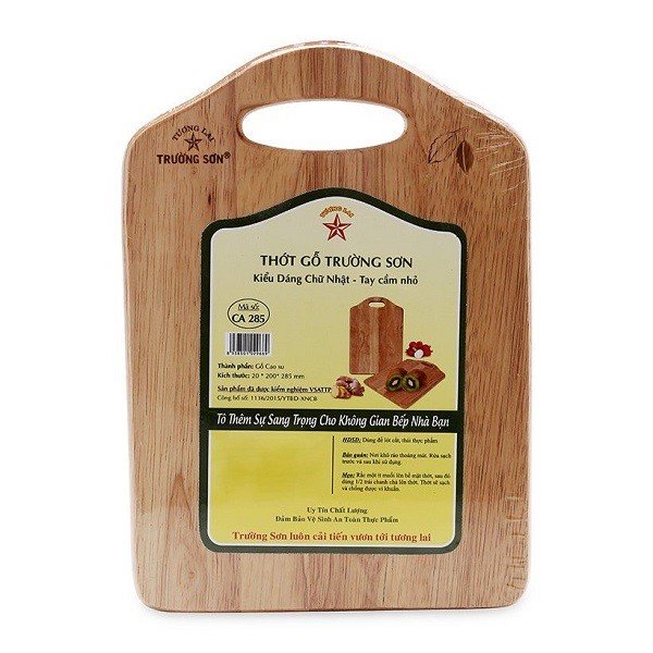 Thớt Gỗ Chữ Nhật Trường Sơn Ca285 2X20X28, 5Cm - Cao Su