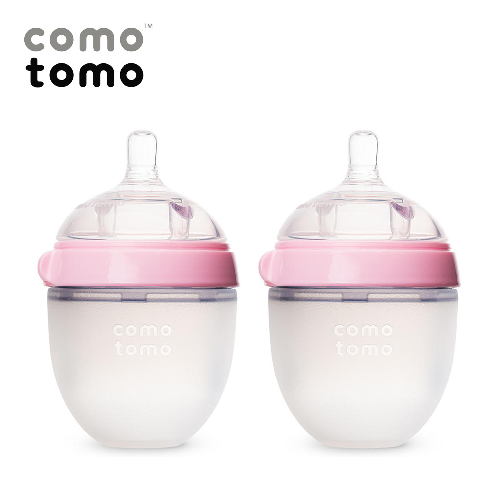 Bộ 2 Bình Sữa Silicone Comotomo 150Ml - Hồng Ad Ct00002