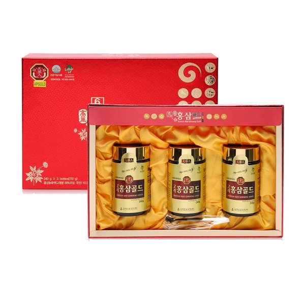 Hộp Cao Hồng Sâm Bio Apgold Korean Red Ginseng Gold 3 Lọ X 240G (Store 5871, 5873)