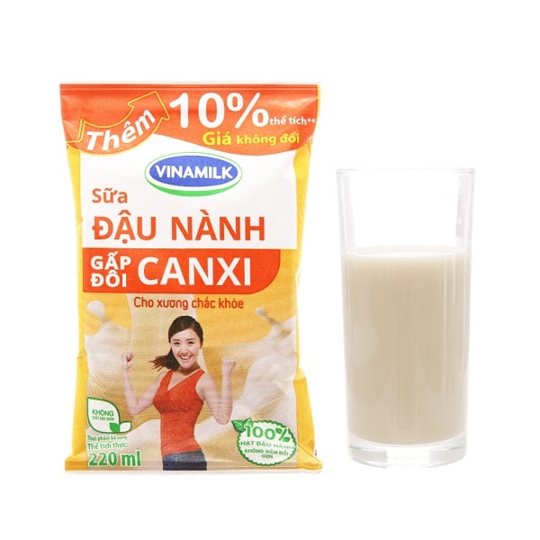 Sữa Đậu Nành Vinamilk Canxi Bịch 220Ml