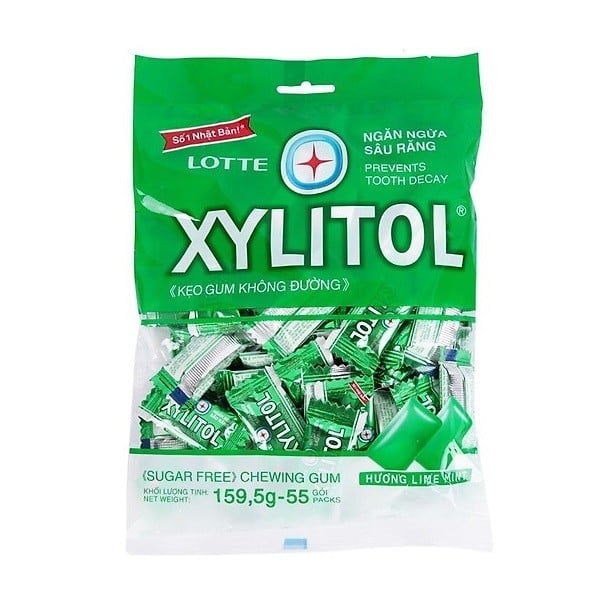 Kẹo Cao Su Xylitol Lime Mint (55 Viên) 159, 5G