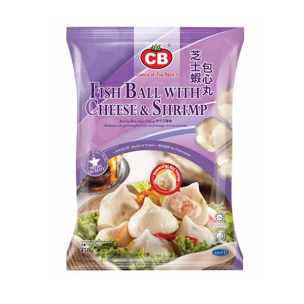 Cá Viên Hải Sản Nhân Tôm & Phô Mai - Fish Ball With Cheese & Shrimp (450G)