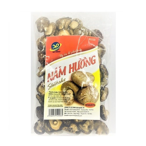 Nấm Hương 3D Quốc Tế Túi 90G