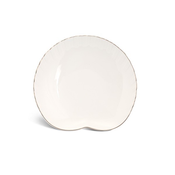 Dĩa Ăn Sáng 20X18Cm - Ngọc Biển - Chỉ Bạch Kim