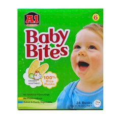 Bánh Gạo Trẻ Em Vị Rau Củ Baby Bites A1 A.K.Koh - Hộp 50g