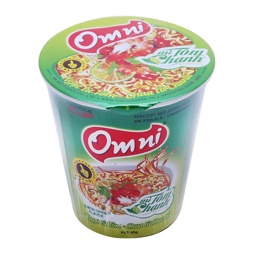 Mì Ly Tôm Chanh Omni 65G