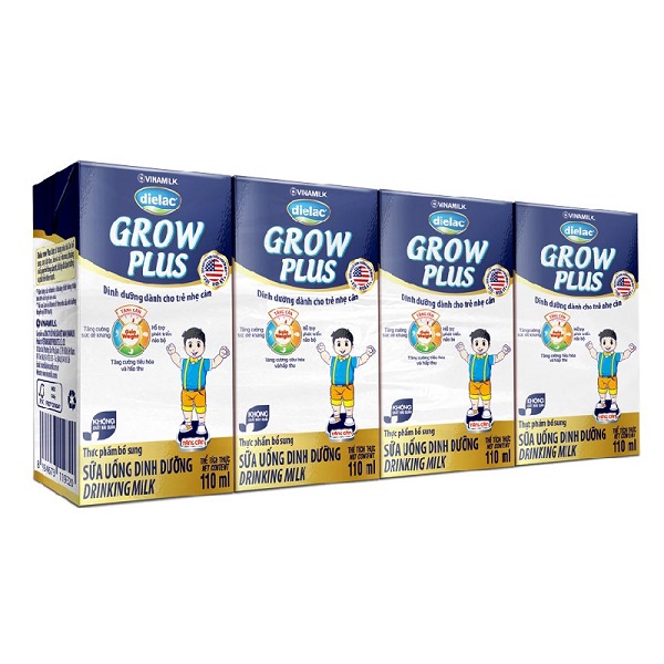 Sữa Uống Dinh Dưỡng Dielac Grow Plus Xanh 110Mlx4