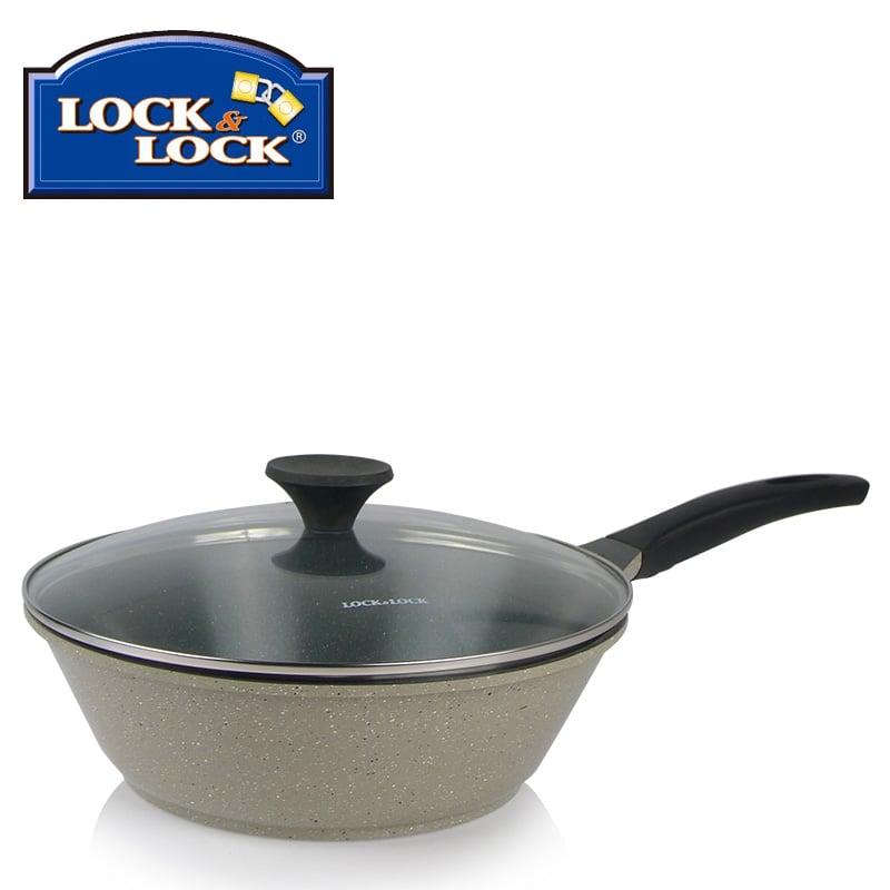 Chảo Nấu Vân Đá Lock & Lock Stone 28Cm Lca6285D (Bếp Từ)