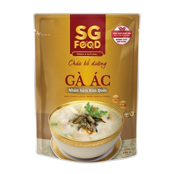 Cháo Bổ Dưỡng Sài Gòn Food Gà Ác Nhân Sâm 240G
