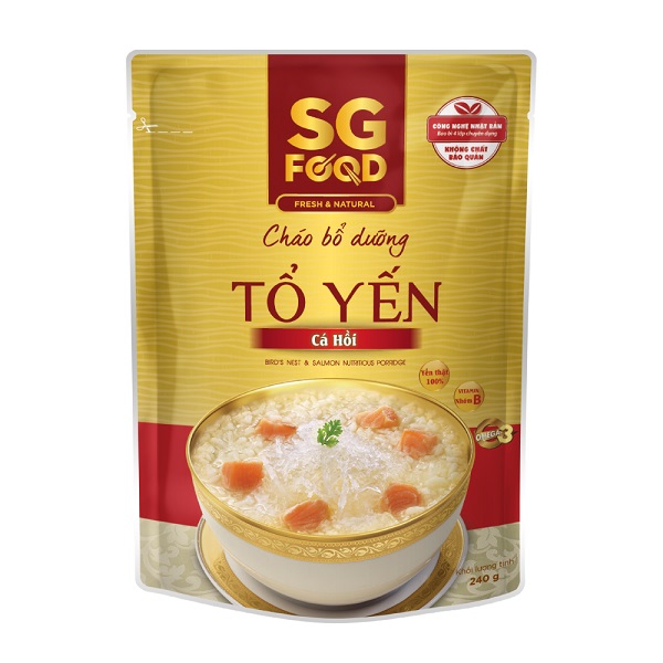 Cháo Bổ Dưỡng Sài Gòn Food Tổ Yến Cá Hồi 240G