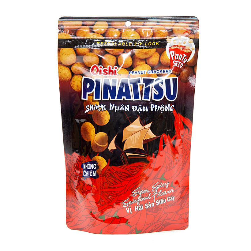 Đậu Phộng Pinattsu Vị Hải Sản Siêu Cay - Gói 100G