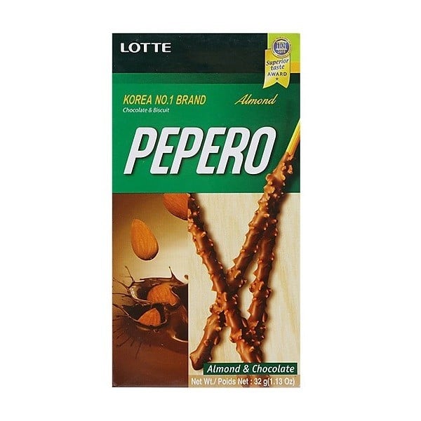 Bánh Que Lotte Pepero Hạnh Nhân 32G