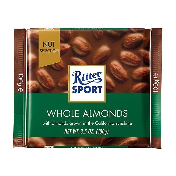 Kẹo Socola Sữa Nhân Hạnh Nhân Ritter Sport 100G