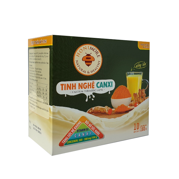 Tinh Nghệ Canxi Honimore 16G Hộp 10 Gói
